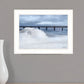 Blue Waves 1 White Framed Print Wall Art