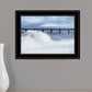Blue Waves 2 Black Framed Print Wall Art