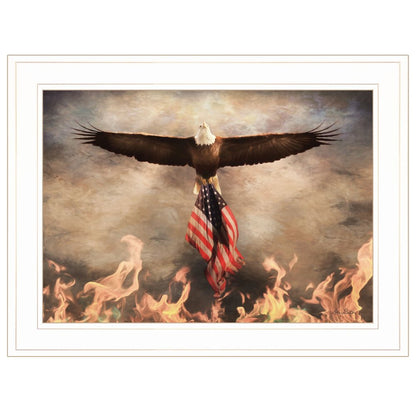 Blaze of Glory 1 White Framed Print Wall Art