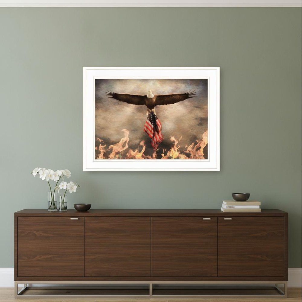 Blaze of Glory 1 White Framed Print Wall Art