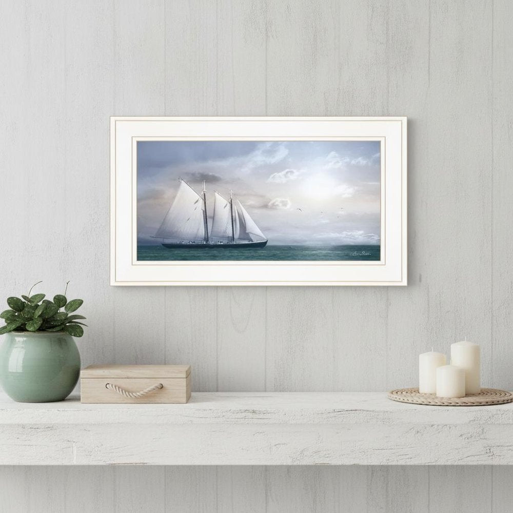 Adventure on the Seas 1 White Framed Print Wall Art