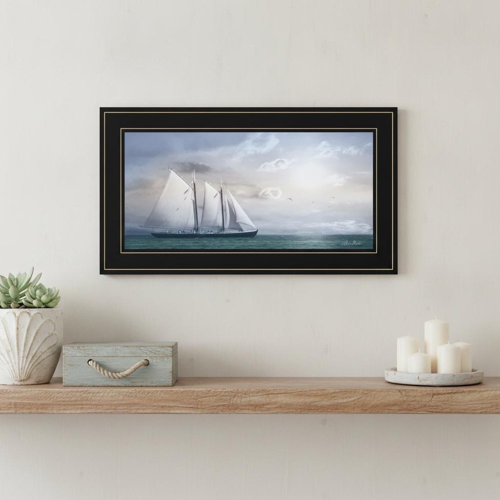 Adventure on the Seas 2 Black Framed Print Wall Art