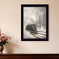 Snowy Locomotive 1 Black Framed Print Wall Art