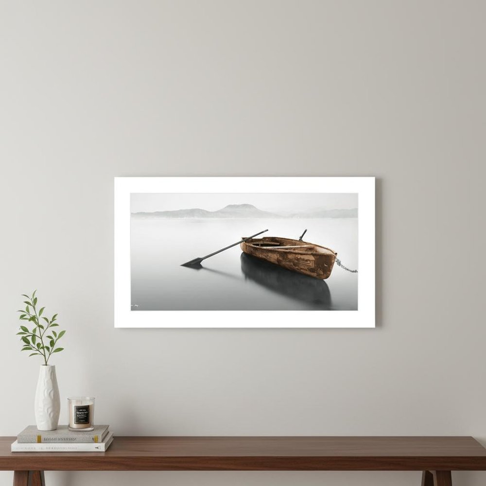 Solitude 1 White Framed Print Wall Art