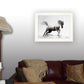 Running White Stallion 1 White Framed Print Wall Art
