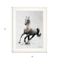 Galloping Stallion 1 White Framed Print Wall Art