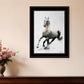 Galloping Stallion 2 Black Framed Print Wall Art