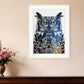 Night Owl 2 White Framed Print Wall Art