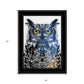 Night Owl 3 Black Framed Print Wall Art
