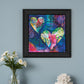 Hearts Black Framed Print Wall Art