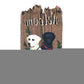 13" X 8" Brown Black And Yellow Dog Welcome Polyresin Wall Decor