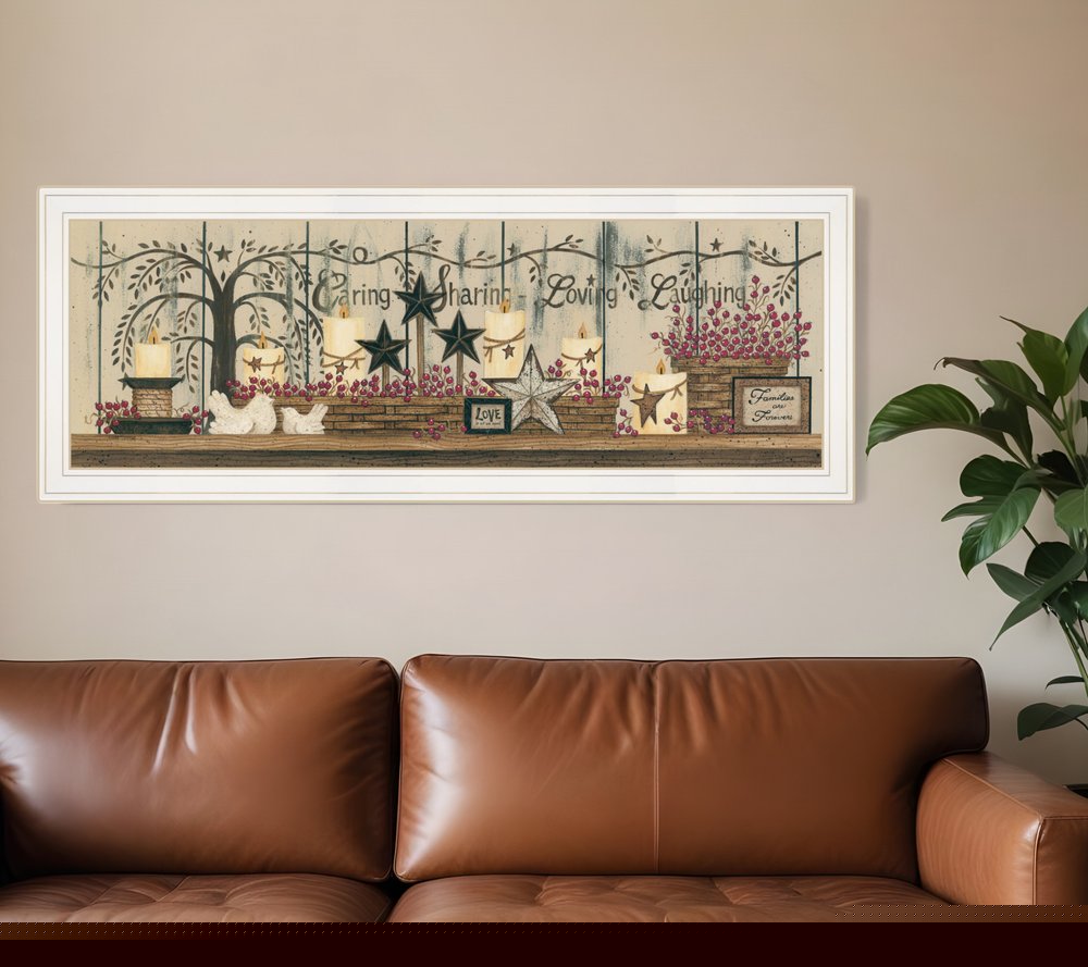 Willow Tree Shelf Collection 1 White Framed Print Wall Art