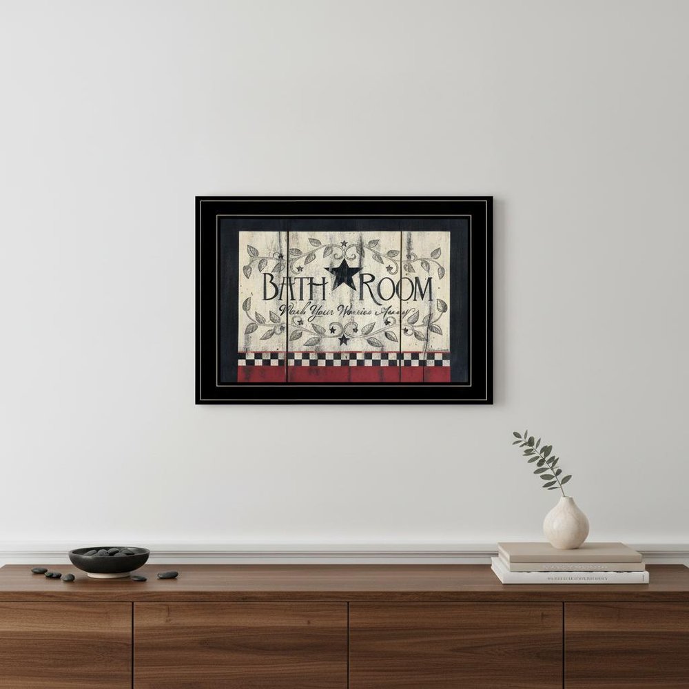 Bath Room Black Framed Print Bathroom Wall Art