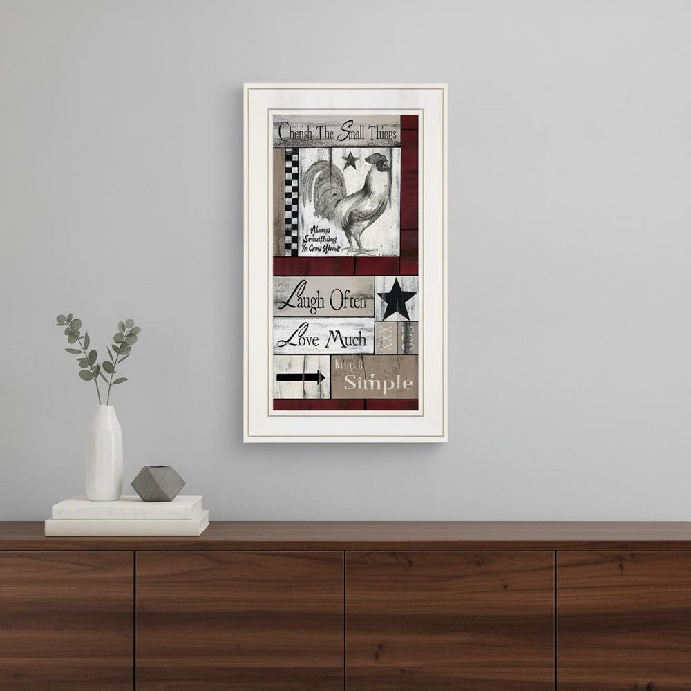 Cherish The Small things 1 White Framed Print Wall Art