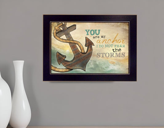 You Are my Anchor Black Framed Print Wall Art