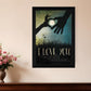 I Love You Underneath the Moon Black Framed Print Wall Art