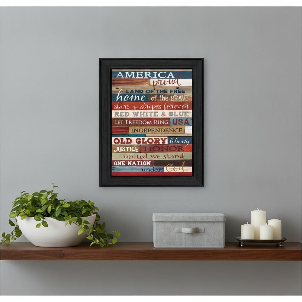 America Proud 1 Black Framed Print Wall Art