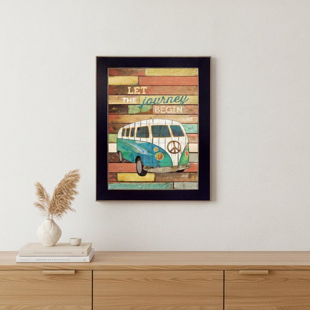 Let the Journey Begin Black Framed Print Wall Art