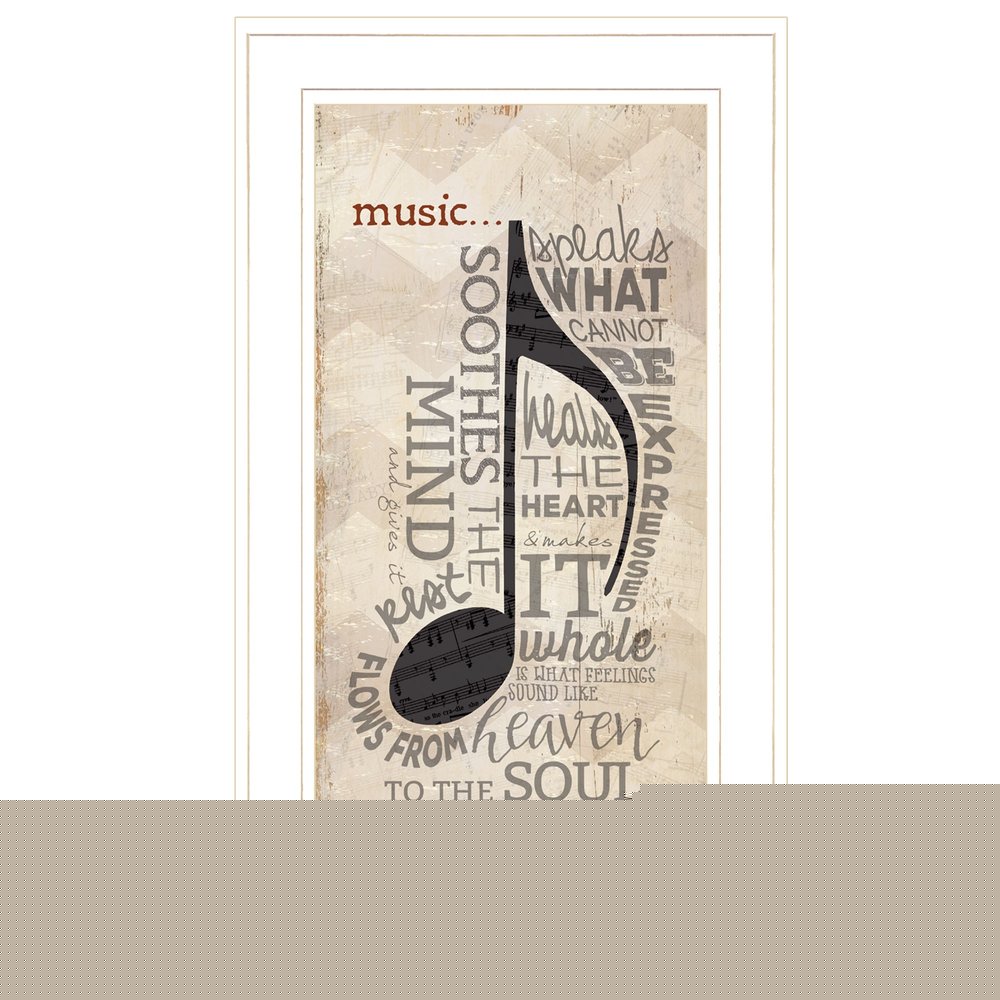 Music 4 White Framed Print Wall Art