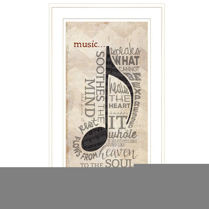 Music 4 White Framed Print Wall Art