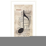Music 4 White Framed Print Wall Art