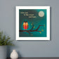 To the Moon I White Framed Print Wall Art