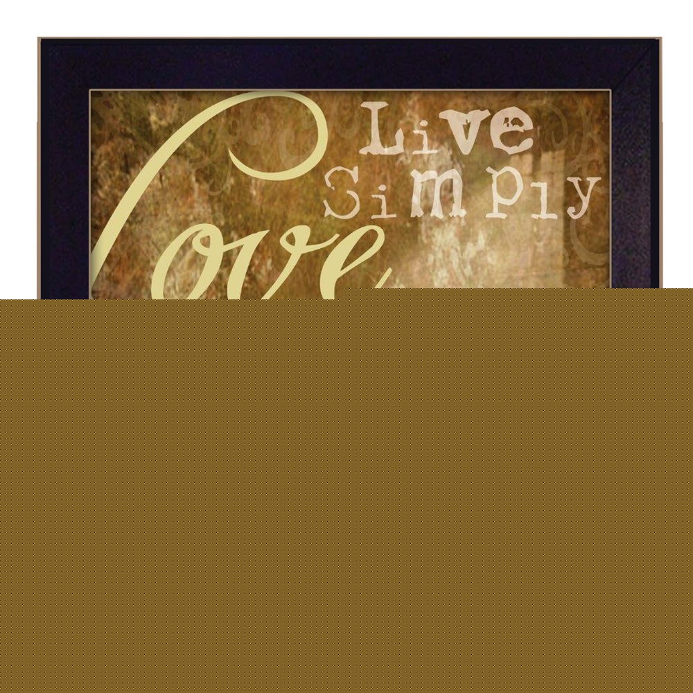 Live Simply 2 Black Framed Print Wall Art