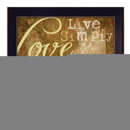 Live Simply 2 Black Framed Print Wall Art
