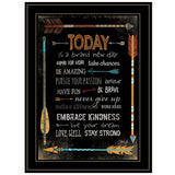 Today Is a Brand New Day 2 Black Framed Print Wall Art