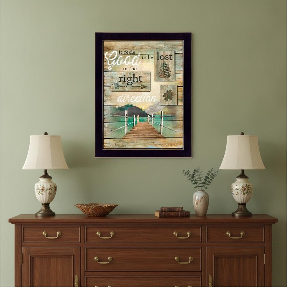 Go to the Lake Black Framed Print Wall Art