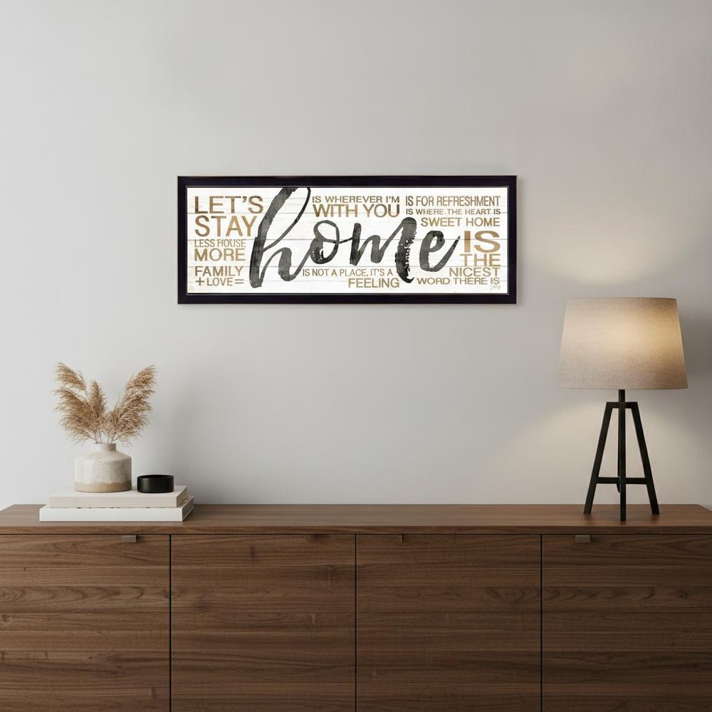 Home 5 Black Framed Print Wall Art