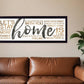 Home 5 Black Framed Print Wall Art
