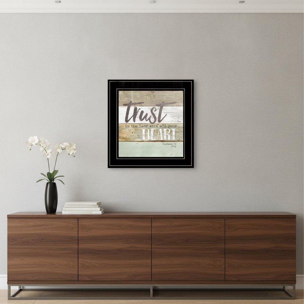 Trust in the Lord 2 Black Framed Print Wall Art