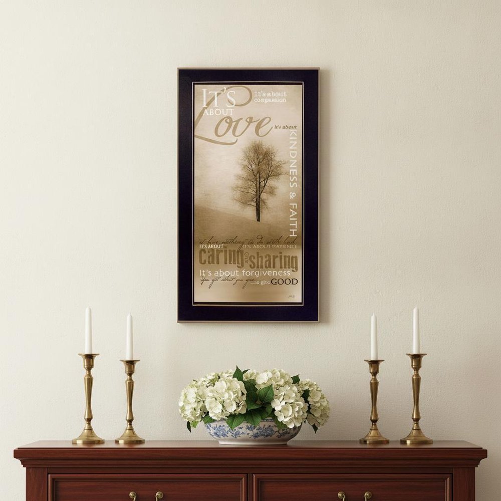 Its About Love 3 Black Framed Print Wall Art