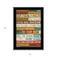 Our Family Rules 7 Black Framed Print Wall Art