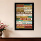 Our Family Rules 7 Black Framed Print Wall Art