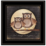 Owl Always Love and Need You 2 Black Framed Print Wall Art