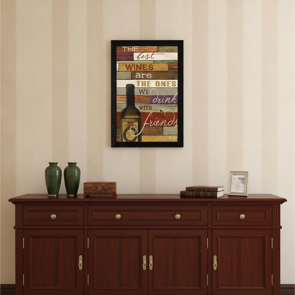 The Best Wine 1 Black Framed Print Wall Art