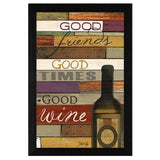 Good Wine 2 Black Framed Print Wall Art