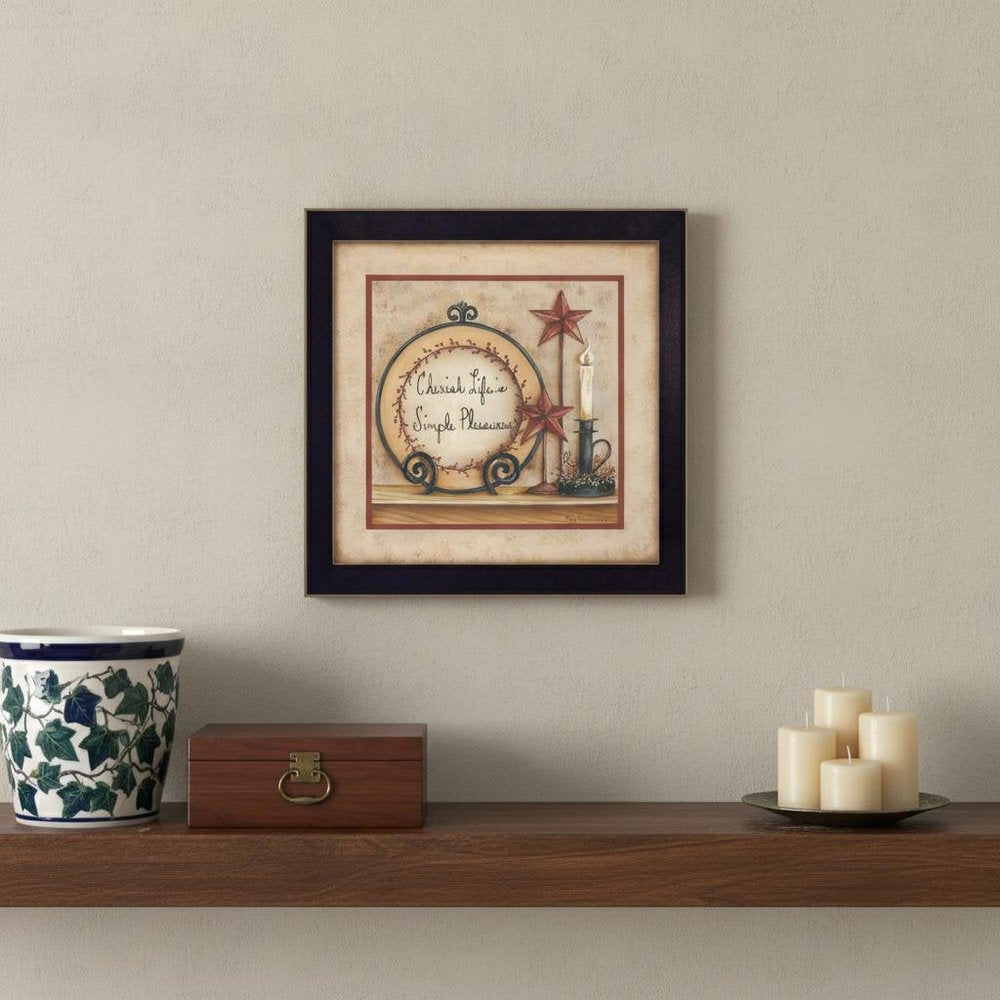 Simple Pleasures 2 Black Framed Print Wall Art