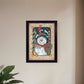 Feeding the Birds Black Framed Print Wall Art