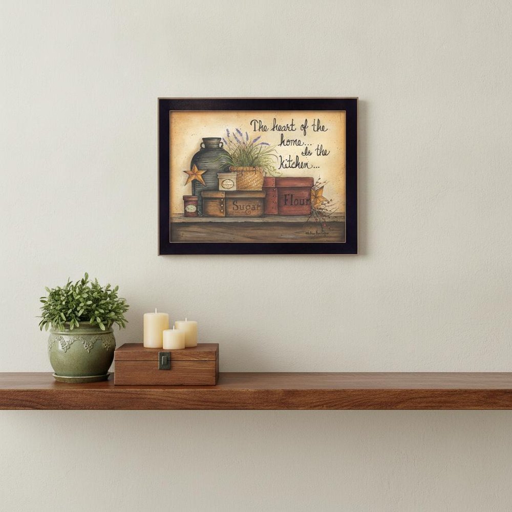 Heart of the Home 4 Black Framed Print Kitchen Wall Art