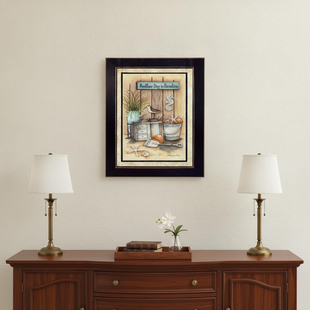 Another Day in Paradise 2 Black Framed Print Wall Art