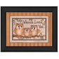 Whoooo Loves You Black Framed Print Wall Art