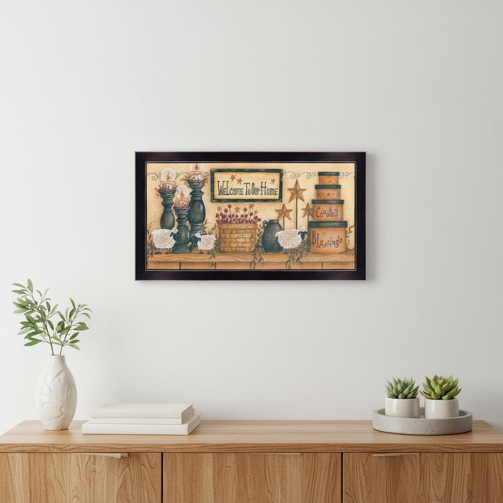 Welcome to Our Home 2 Black Framed Print Wall Art