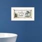 Country Bath 1 White Framed Print Bathroom Wall Art