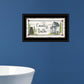 Country Bath 2 Black Framed Print Bathroom Wall Art
