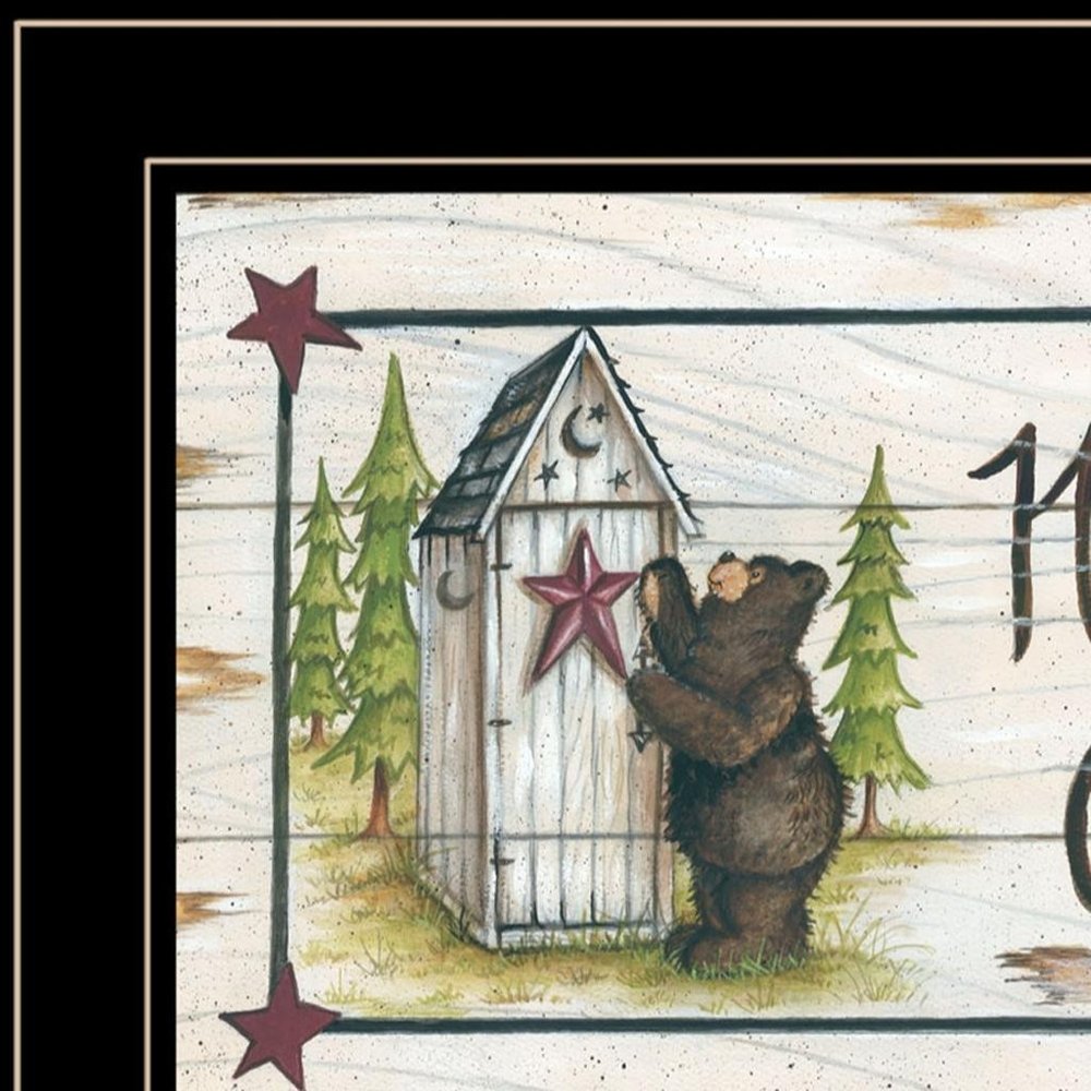 Nature Calls 2 Black Framed Bathroom Wall Art