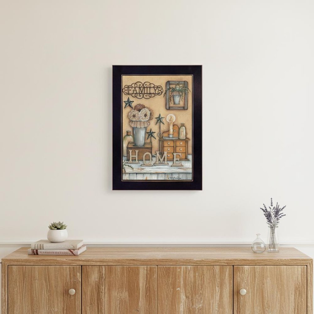 Family 9 Black Framed Print Wall Art