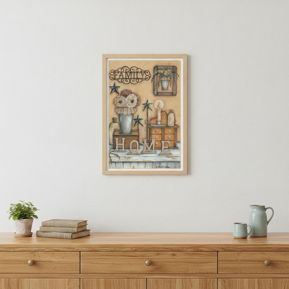 Family 10 White Framed Print Wall Art